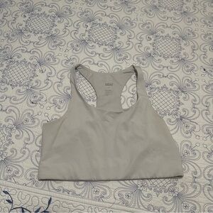 Girlfriend Collective Off White Racerback Sports Bra